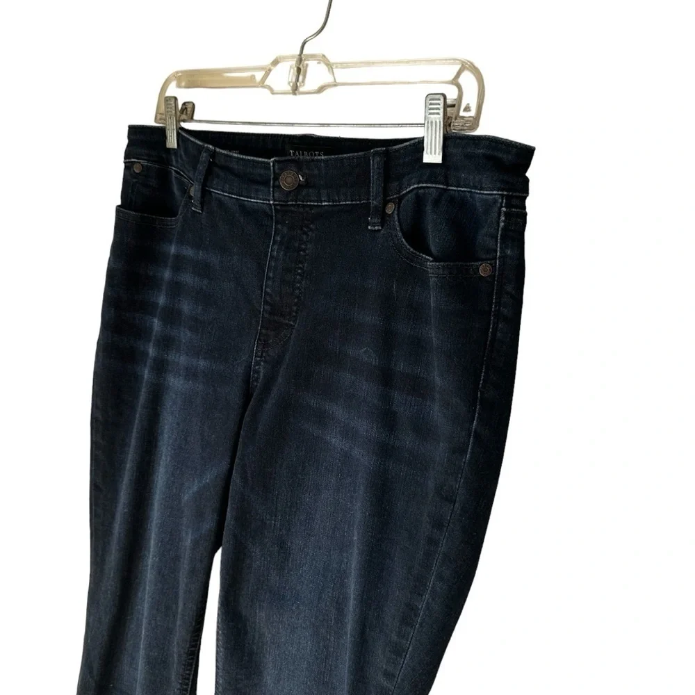 Talbots Flawless Five-Pocket Blue Denim Jeans, Slim Ankle, 12P